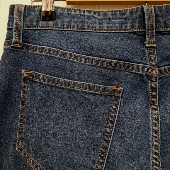 Gap Girlfriend Jeans Womens 28 Blue Dark Wash Stretch Denim Mid Rise Crop Pants - Picture 7 of 14